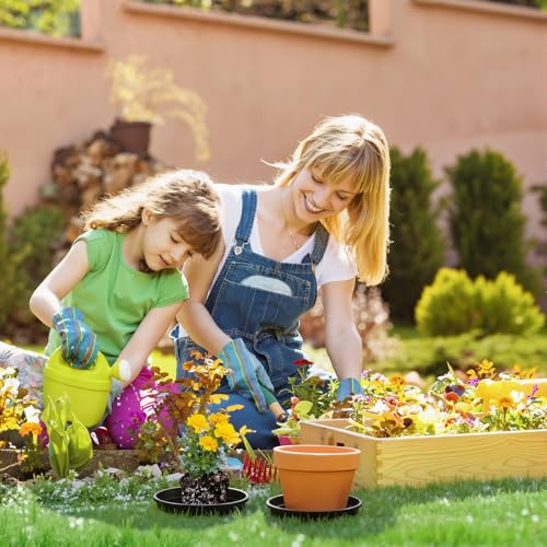 Plant Saucer 12 Inch 2 Pack Round Plastic Heavy Duty Pot Tray for Outdoors - size: 12'' (2 Pack)
