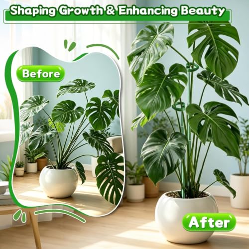 SupKing Telescoping Plant Stakes 37 inch,Adjustable Green Monstera Support Stake with Clips,Sturdy Plant Sticks Ploes for Indoor Outdoor,Garden Stakes for Flowers Tomato Vegetables Vine-3Pack