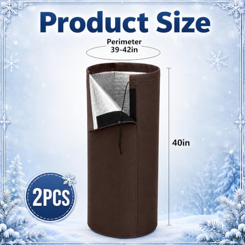 2 Pcs Winter Palm Tree Trunk Protector, 3-Layer Tree Trunk Insulation Cover