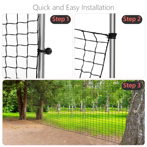 Storgem Baseball Softball Backstop Net, Heavy Duty Sports Barrier Netting - size: 10x10ft