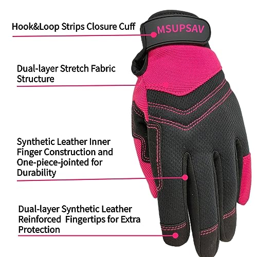 Cute Pattern Gardening Gloves,Thornproof Garden Glove,Gardener Gift - color: 1 Pair Per Pack-pink Work Gloves, size: Medium