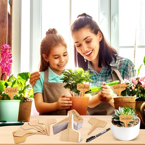 Zkptops 100Pcs Plant Labels Plastic Plant Tags Garden Plants Markers Waterproof Seed Markers Sticks Outdoor Garden Labels Stakes Sign Greenhouse Plants Name Tags for Seedling Vegetables Herbs Flowers - color: Mk Plastic 100pcs