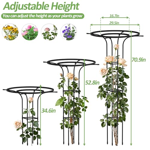 Trellis for Climbing Plants Outdoor, 72“Mushroom Top Trellis(1 Pack) - size: 1 pack(Square)