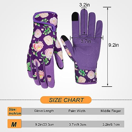 Leather Gardening Gloves for Women Garden Gloves Thorn Proof Heavy Duty Gloves Women Gardening Gift - color: Color C