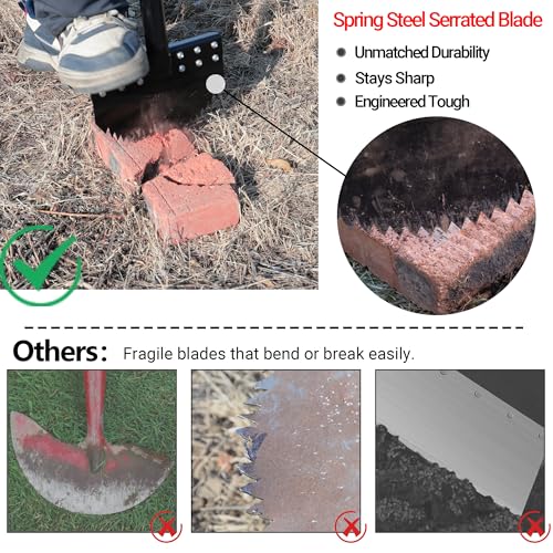 One-Piece 40in Manual Edger Lawn Tool with Spring Steel Blade - size: 40" One-piece
