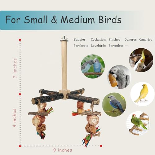360° Rotating Bird Perch Toy for Small Birds, 1 Pack