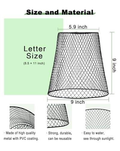 12 Pcs Chicken Wire Cloche Plant Covers, 9 Inch Metal Plant Protectors