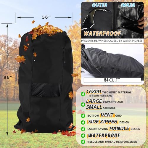 1680D Anti-Tear Lawn Tractor Leaf Bag for Riding Lawn Mower Waterproof