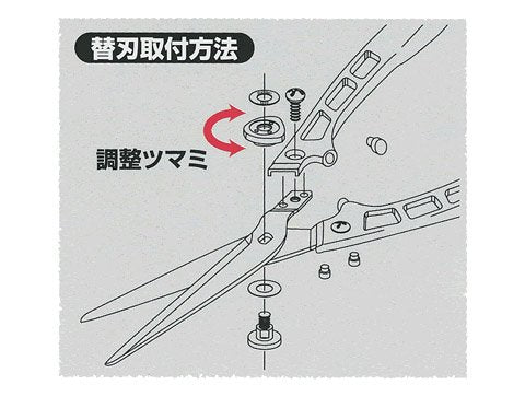 Saboten Hedge Shears Powerful type 1560 and 1561 Extra Blade RB-60 (Japan Import)