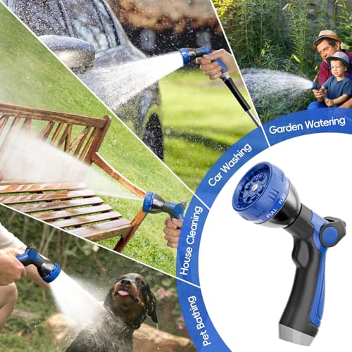 SPECILITE 8 Patterns Garden Hose Nozzle Sprayer with Thumb Control On/Off