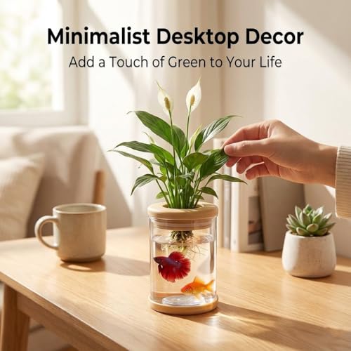 Plant Propagation Station, Air Plant Terrarium, Hydroponic Glass Bulb Vase for Tabletop, Vintage Desktop Planter for Propagating Cuttings Home Office Decor - size: A-Brown Plastic Version