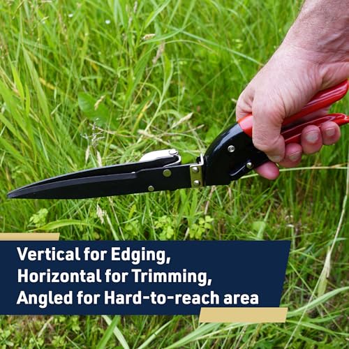Kings County Tools Grass Shears - Garden Clippers with Rotating Handle