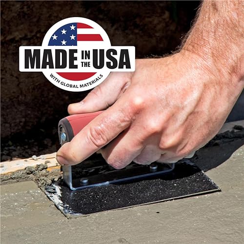 MARSHALLTOWN Curved Concrete Edger, 6 x 4 Stainless Steel Blade, 3/8 Lip x 1/4 Radius, Made In The USA, 155SSD - size: 6 x 4 x 3/8 x 1/4