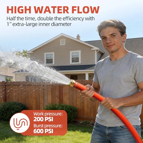 SPECILITE 1" x 5FT Hot/Cold Short Leader Garden Water Hose, -50℉-190℉ - size: 5FT 1" ID Male to Female