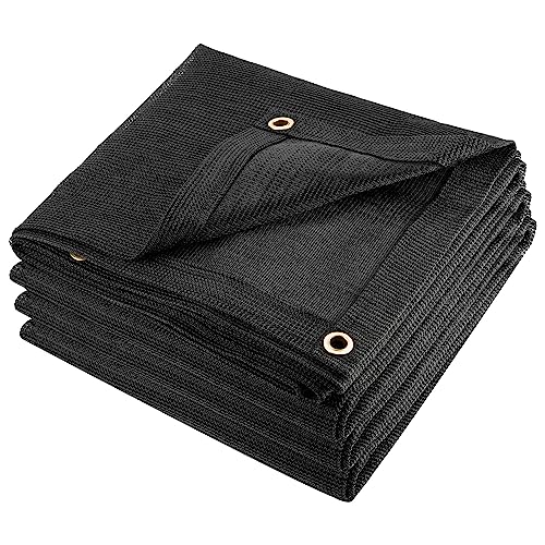 CARTMAN Finished Size 12x24 Feet Heavy Duty Mesh Tarp with Grommets, 70% Black Shade Cloth, Multipurpose Protective Cover with Air Flow for Plant, Greenhouse, Patio, Chicken Coop, Barn Kennel - size: 12'x24'