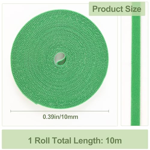 Green Garden Tape Plant Ties for Climbing Plants, Reusable Plant Support Plant Straps Ties Adjustable