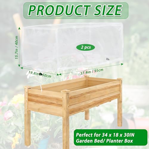 Garden Netting for Raised Beds, Plant Covers Garden Protection Bird Netting - size: 34x18x30 in