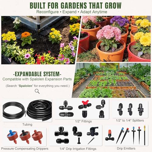40PCS Push-to-Fit Drip Irrigation Mister Emitters for 1/4" Irrigation Tubing, Copper 360° Adjustable Bendable Atomizing Nozzles with T-Connectors,Micro Spray Nozzles for Garden Greenhouse Agricultural - size: 40PCS 360° Bendable Misting Copper Nozzles