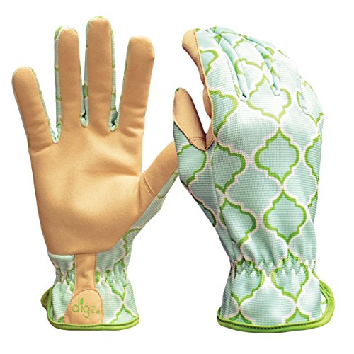 Digz Gardening Gloves, Garden Gloves for Women - color: Geometric Pattern, size: Medium