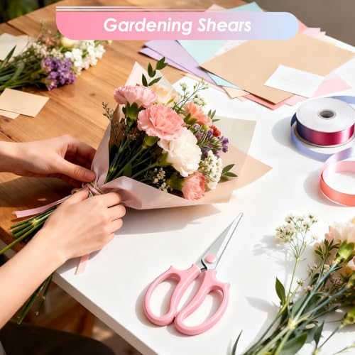 4PCS Flower Scissors, Stainless Steel Garden Shears (Slender) - size: 4PCS Slender