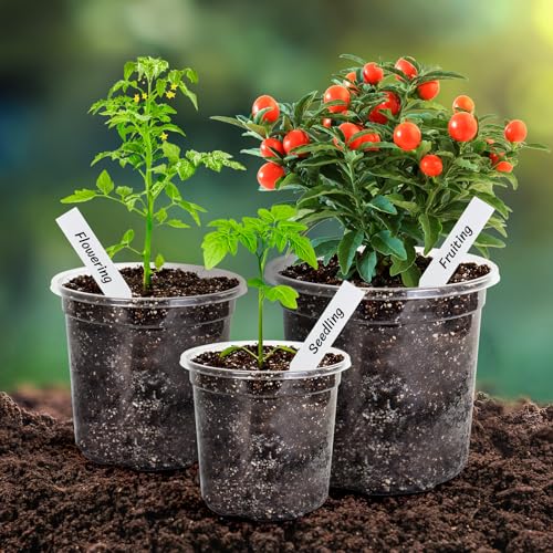 Bonviee Clear Nursery Pots with Drainage Holes, 4/5/7 Inch, 30-Pack - size: 4/5/7 Inch-30 Packs
