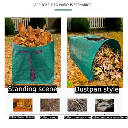 2-Pack 40-Gallon Heavy-Duty Reusable Yard Waste Bags with Gloves - style: 2 PACK leaf bags With Gardening Gloves