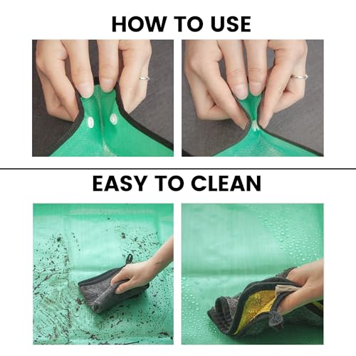 Gardening Repotting Mat for Plants - Waterproof Mat for Potting, Soil Change, Flower and Plant Care (50cm x 50cm, Green) - color: Green, size: Small