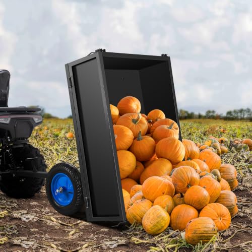Heavy Duty 500 lbs ATV Dump Cart with 10 Cu.Ft. Capacity