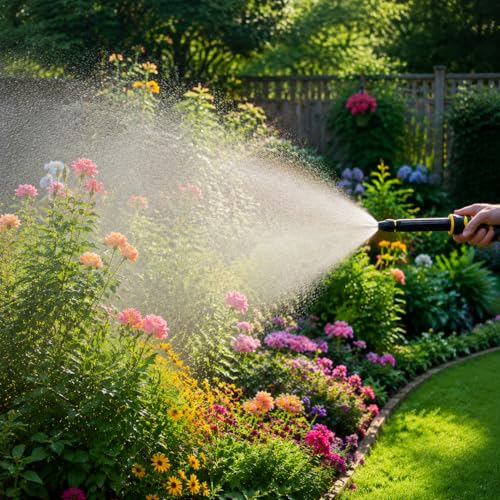 garden hose spray nozzle with stainless steel body, jet mist shower modes - color: 2Pcs