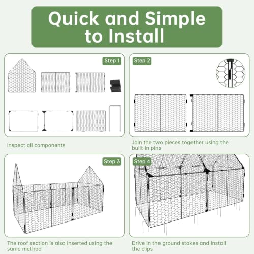 Decoroca 4x2ft Crop Cage - Metal Garden Cage with Flip-Top&12 Ground Stakes - size: 4x2ft