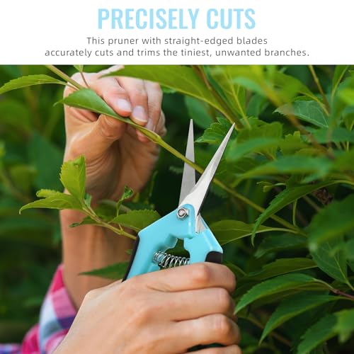 4 Pack Pruning Shears 6.5 Inch Stainless Steel Garden Scissors - color: Orange Blue