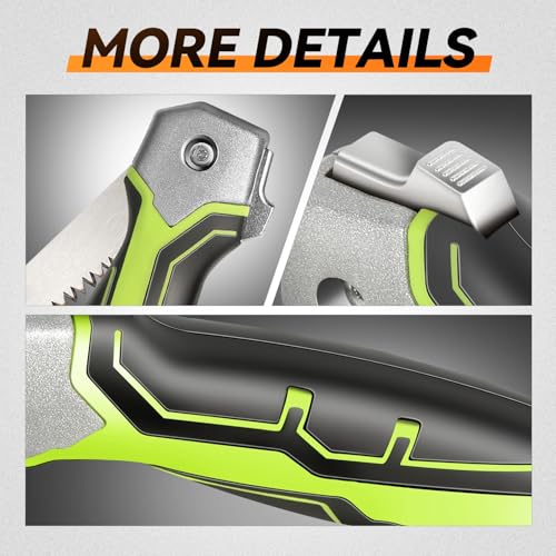 Auto Dynasty Folding Handsaw with Triple Ground Teeth, Drywall Saw, Oil-Resistant Comfort Grip for Drywall, Wallboard, Plywood, Sheetrock, Plasterboard, Green - style: Folding Wallboard Saw