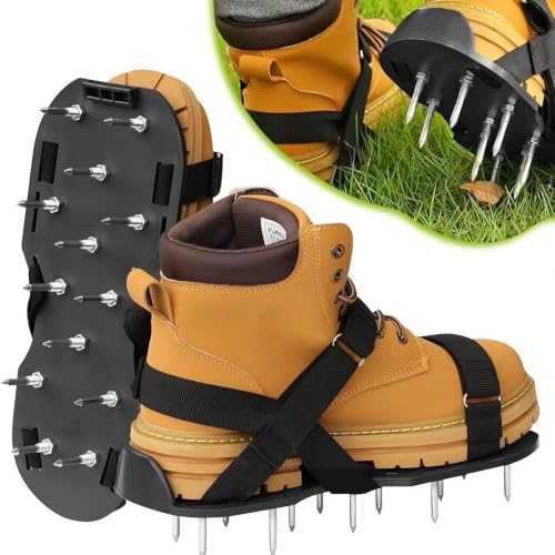 Lawn Aerator Tool | Aeration Spikes Shoes for Grass & Lawn (Large)