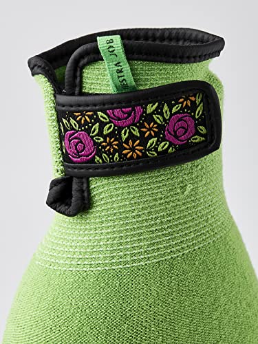 Hestra Job Garden Latex Protective Gardening Gloves | Close-Fitting Sustainable Yarn Gloves for Planting, Weeding and Gardening - Light Green - 7 - color: Light Green, size: 7