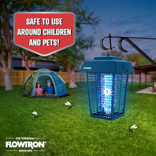 Flowtron Electric Bug Zapper, 1 Acre Outdoor, 40W UV, 5600V Zap, Blue - color: Astronaut Blue