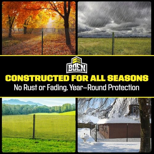 Plastic Garden Fence 4'x100' Black, Mesh Roll for Dog Deer Rabbit Barrier - color: Black, size: 4' x 100'