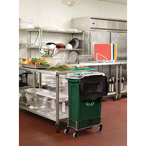 Rubbermaid Commercial Products Slim Jim Plastic Rectangular Trash/Garbage Can/Bin with Venting Channels 23 GAL Yellow for Kitchens/Classrooms/Offices/Back of House - color: Yellow, size: 23 Gal