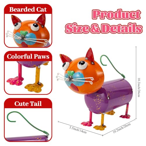 Yard Decorations Outdoor Metal Cat Statue - color: Cat