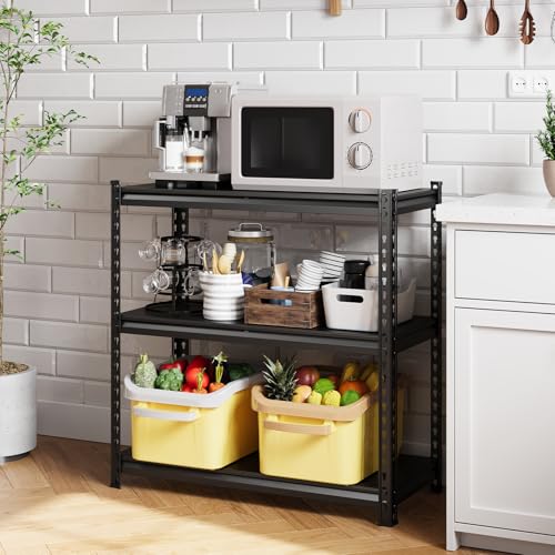 Garvee 3 Tier Steel Garage Storage Shelves, 36" W x 18" D x 36" H, 1500 Lbs - size: 36 x 18 x 36