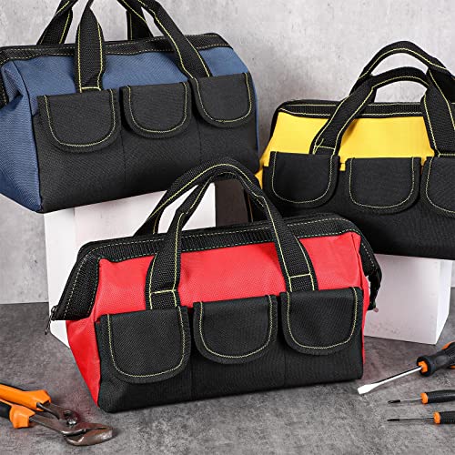 Sanwuta 3 Pack 16 Inch Tool Bags, Classic, Red - color: Red, size: 16 Inch, style: Classic