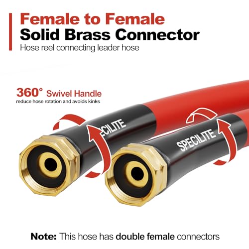 SPECILITE 5/8"x3FT Female to Female Hot/Cold Short Leader Garden Water Hose - size: 3FT 5/8" ID Female to Female