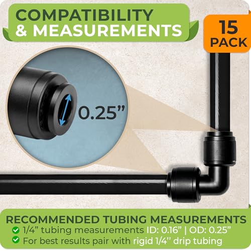 CARPATHEN 1/4" Elbow for Quick Connect Drip Irrigation System, Parts