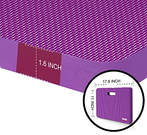 Comfy Extra Large Thick Waterproof Gardening Kneeling Pad Foam Kneeler Mat Garden Knee Pad Cushion for Gardening Planting Yard Work Prayer Yoga Mechanic Workout Baby Bath - color: Purple, size: 2 Pack