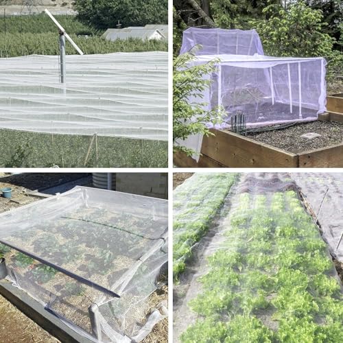 Unves 8'x24' Garden Netting, Bird Netting for Garden Protection - size: 8 x 24 Ft x 1 pc