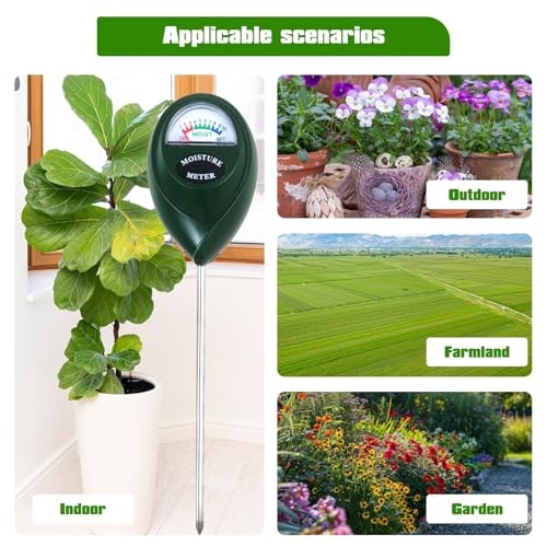 2-Pack Plant Water Monitor, Long Probe Soil Moisture Sensor for Farming and for Outdoor Gardening - Welsdolk