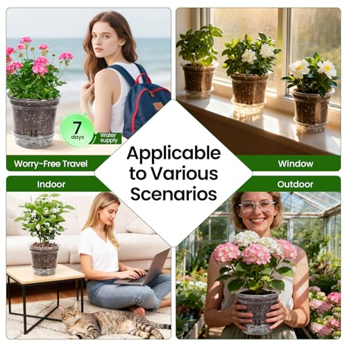 Bluepro Self Watering Pots for Indoor Plants, 5 Inch, 20-Pack - size: 5 Inch-20Pcs