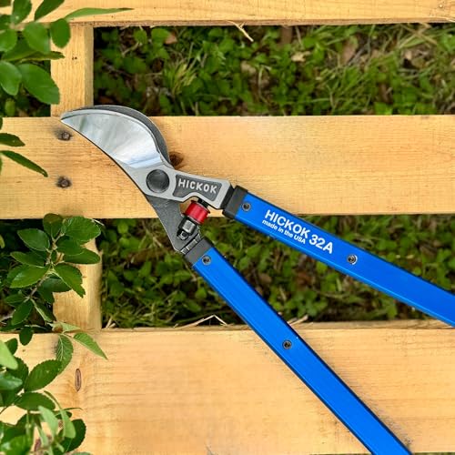 Hickok Heavy Duty Loppers for Tree Trimming – 32" Branch Cutter & Pruning Shears with Long Handle | Lightweight Aluminum Tree Trimmer | Professional-Grade Pruner Made in USA