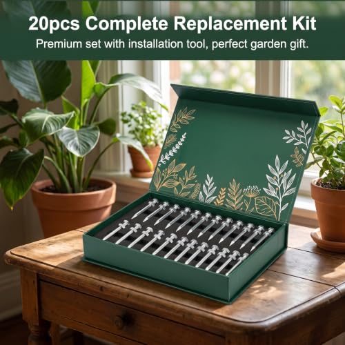 Veemoon 20pcs Lawn Aerator Replacement Spike, Aerator Tines for Lawn Shoes, Lawn Aeration Mteal Shoe Spikes Anti-Rust Soil Aerator Nails for Hard Soil Garden Yard Lawn Grass, 2.28inch