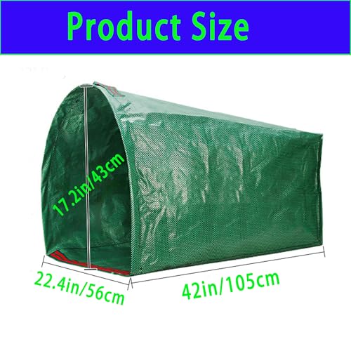 72-Gallon Large Yard Waste Bags, Large Yard Dustpan-Type Lawn and Leaf Bags, Reusable Garden Bags for Leaves, Debris, Grass, Clippings, Lawn Trash