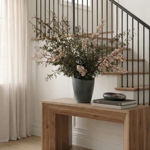 12.6" Tall Planter | Eco-Friendly, Durable, Lightweight | Indoor/Outdoor Use, All-Weather, Contemporary Design by Brazilian Artisans - Black - color: Marbled Black, size: 12.6" H x 9.8" W